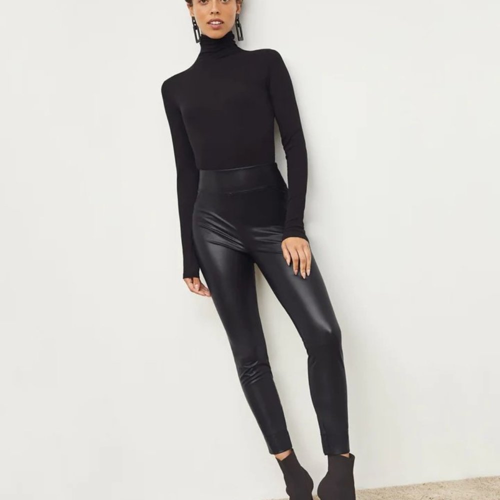 Vegan Leather Leggings Black